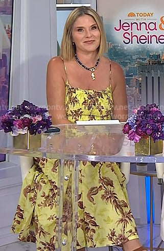 Jenna’s yellow floral smocked dress on Today