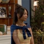 Jessica’s yellow workout set on Beyond the Gates