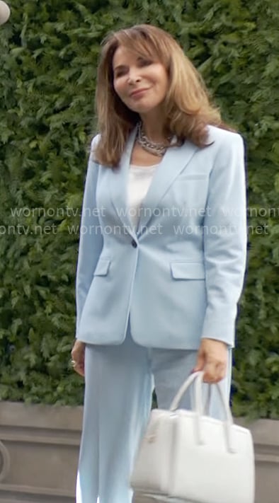 Jill’s light blue suit on The Young and the Restless