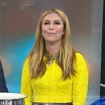 Jill’s yellow cable knit cropped sweater on Today