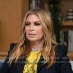 Jill’s yellow printed tee and denim blazer on Today
