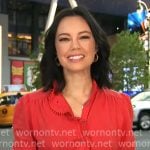 Jo Ling Kent’s red button front top on CBS Mornings