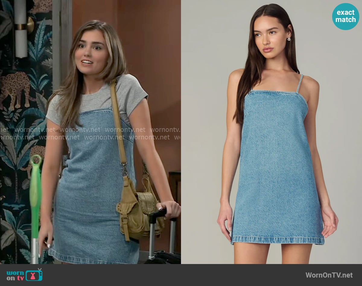 Emma’s denim mini dress on General Hospital
