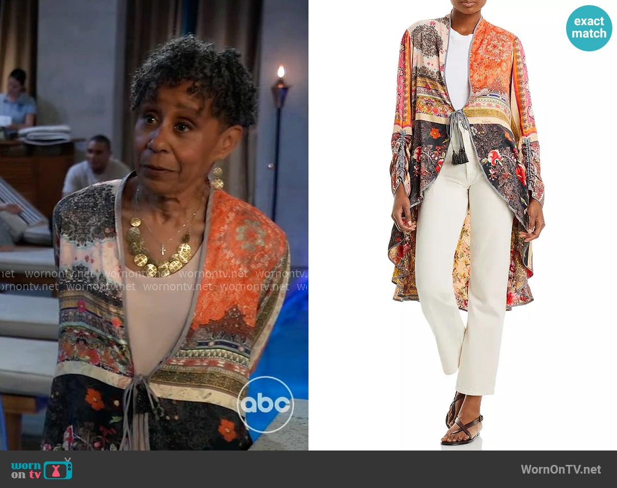 Johnny Was Reversible Ryder Coat worn by Stella Henry (Vernee Watson) on General Hospital