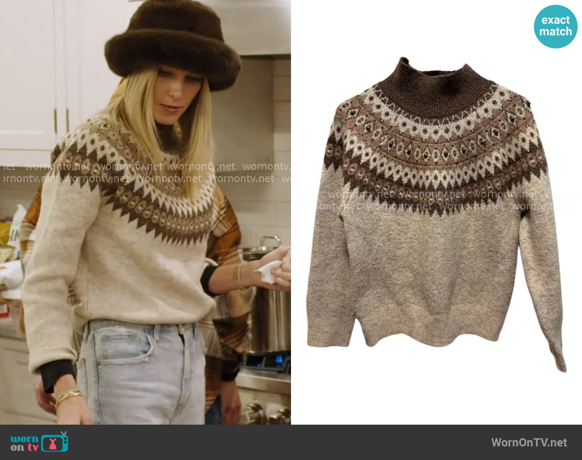 Joie Argyle Turtleneck Sweater worn by Lexi Sundin on In The City