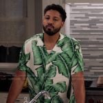 Jordan’s palm leaf print shirt on All American