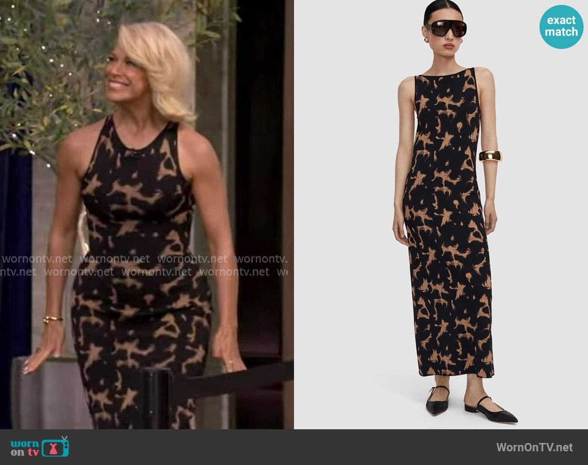 Joseph Lecate Tortoiseshell Knit Dress worn by Hannah Waddingham on Live with Kelly and Mark