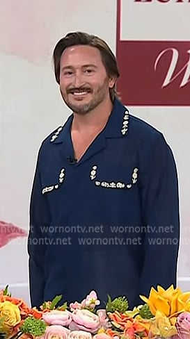 Jove Meyer’s navy embroidered shirt on Today