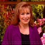 Joy's purple crinkle shirt on The View