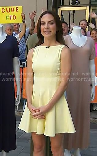 Julie Ricevuto’s yellow sleeveless mini dress on Today