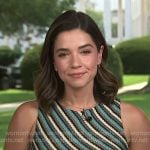 Julie's striped sleeveless dress on NBC News Daily