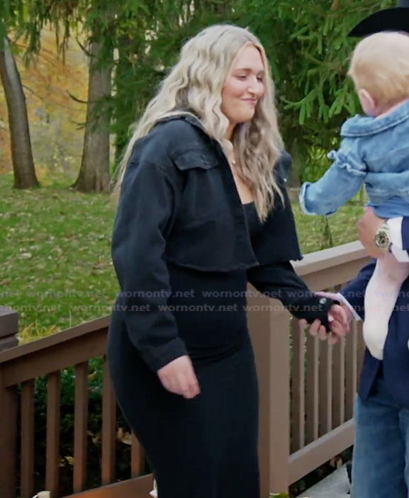 Kacie’s black denim jacket on The McBee Dynasty Real American Cowboys