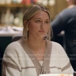 Kacie’s white ribbed tie front cardigan on The McBee Dynasty Real American Cowboys