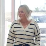 Kacie’s white striped polo sweater on The McBee Dynasty Real American Cowboys