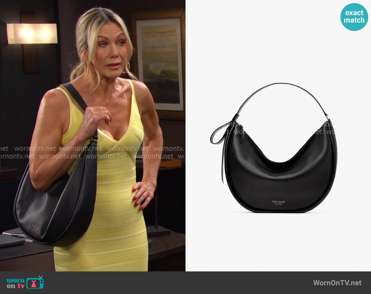Kate Spade Smile Leather Shoulder Bag worn by Kristen DiMera (Stacy Haiduk) on Days of our Lives