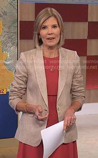 Kate’s beige linen blazer on NBC News Daily
