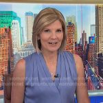 Kate's blue pleated sleeveless top on NBC News Daily