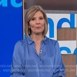 Kate's blue puff sleeve blouse on NBC News Daily