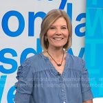 Kate's denim puff sleeve top on NBC News Daily