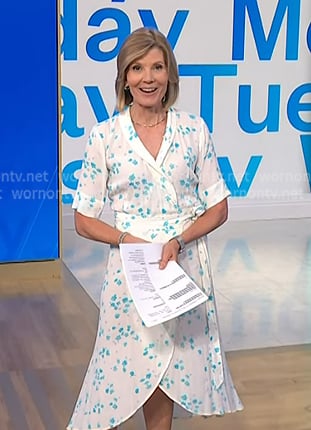 Kate's white floral wrap dress on NBC News Daily