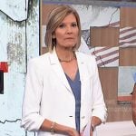 Kate’s white ruched sleeve blazer on NBC News Daily