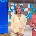 Kate's yellow jacket and pants on NBC News Daily