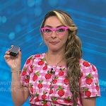 Katie Linendoll’s pink radish print top on Today
