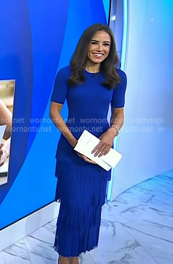 Kaylee’s blue fringe dress on Today