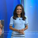 Kaylee's blue pleated knit dress on Today