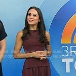 Kaylee’s brown mixed media dress on Today