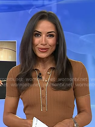 Kaylee’s brown polo on Today