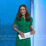 Kaylee’s green button front maxi dress on Today