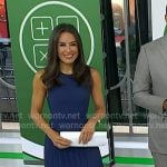 Kaylee’s navy pleated midi dress on Today
