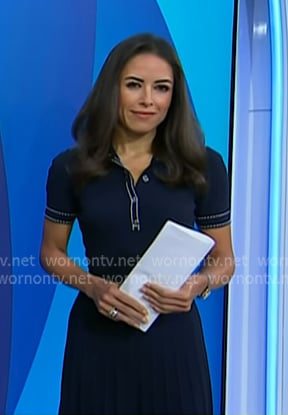 Kaylee’s navy polo dress on Today