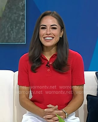 Kaylee's red polo sweater on Today