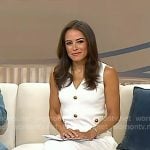 Kaylee’s white sleeveless button down dress on Today