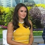 Kaylee's yellow sleeveless ribbed dress on Today