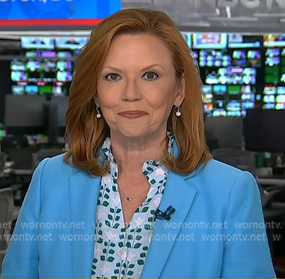 Kelly O’Donnell’s light blue floral top and blazer on Today