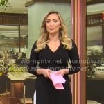 Kelly O'Grady's black and white pleated skirt on CBS Mornings