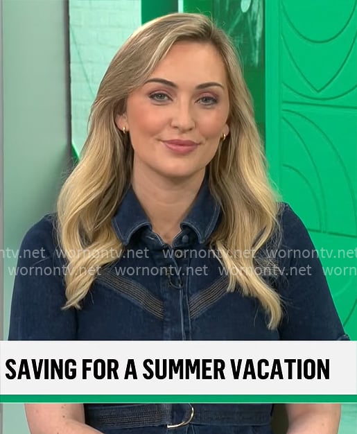 Kelly O’Grady’s denim dress on CBS Mornings