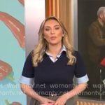 Kelly O’Grady’s navy layered sweater on CBS Mornings
