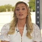 Kelly O’Grady’s white eyelet dress on CBS Mornings