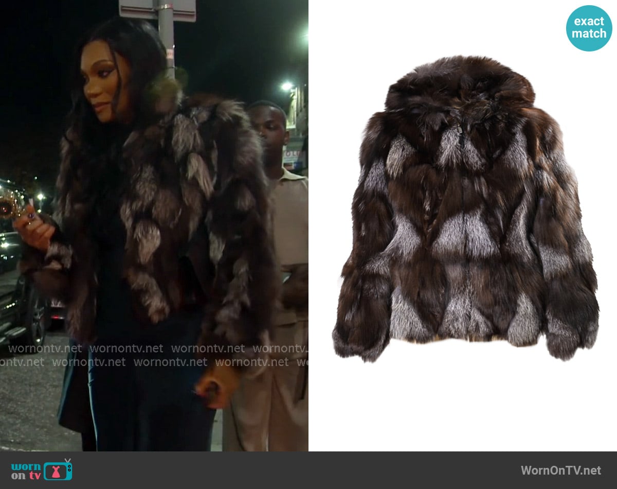 Kemo Sabe Silver Fox Parka worn by Angela Oakley on The Real Housewives of Atlanta