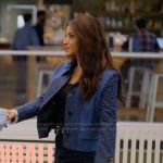 Kendall’s blue pinstripe blazer on Next Gen NYC