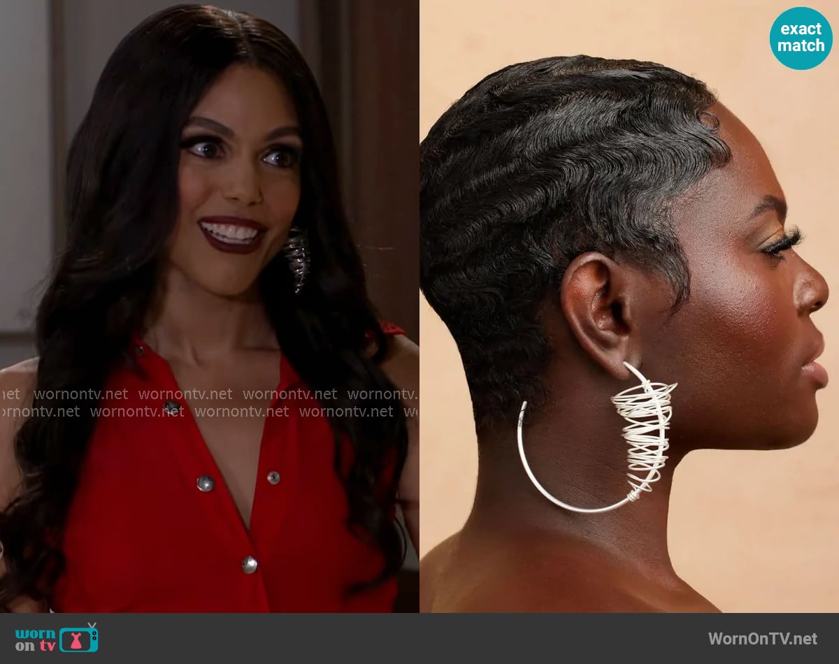 Khoi Enyo Earrings worn by Dani Dupree (Karla Mosley) on Beyond the Gates