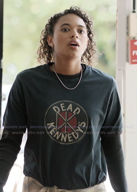 Kimberly’s dead kennedys graphic tee on Elle