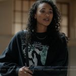 Kimberly’s printed sweatshirt on Elle