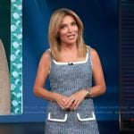 Kit’s blue tweed mini dress on Access Hollywood