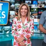 Kit’s floral print blazer dress on Access Hollywood
