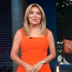 Kit's orange square neck mini dress on Access Hollywood